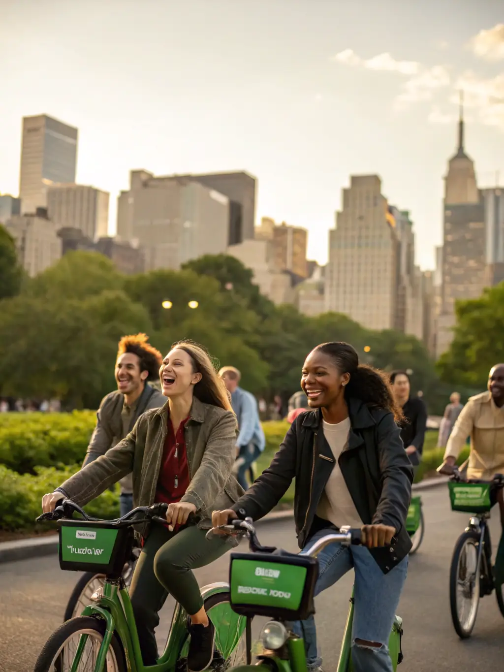 A vibrant photo of participants at the 'Brittany Cycling Festival', capturing the festive atmosphere and community spirit of the event.